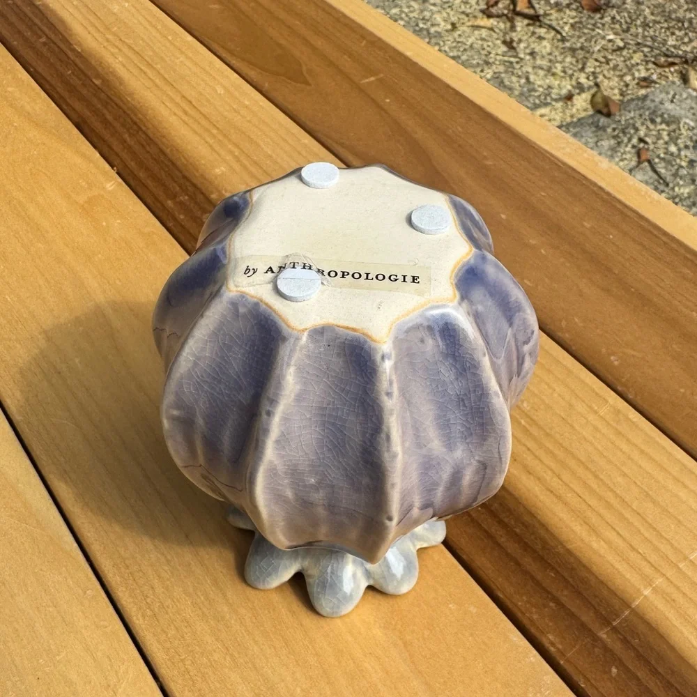 Anthropolgie Lavender Ceramic Flower Bud Vase